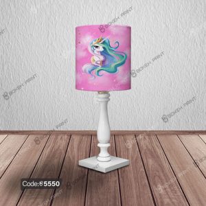 آباژور رومیزی چاپی طرح اسپ تک شاخ کد 5550