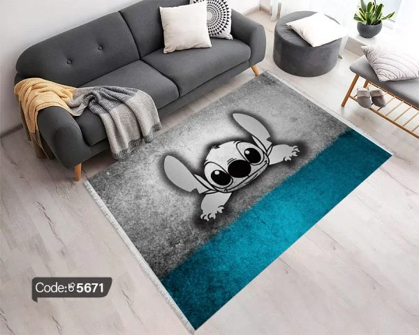 فرش چاپی طرح خرگوش نقاشی با دست کد 5671