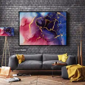 تابلو دیواری چاپی طرح سنگ سه بعدی کد 5451