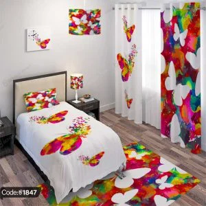 ست اتاق خواب پروانه رنگی کد 1847