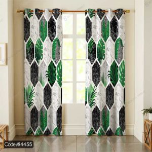 پرده پانچ طرح برگ و سنگ کد 4455