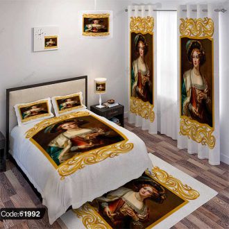 ست اتاق خواب طرح فرانسوی نقاشی زن کد 1992