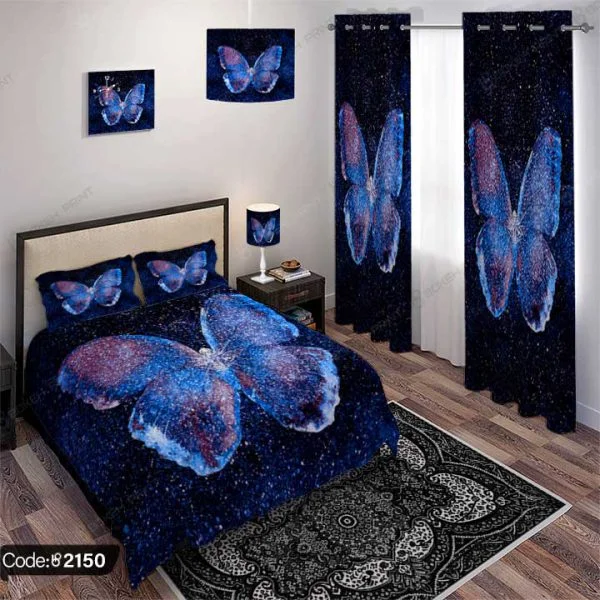 ست اتاق خواب طرح پروانه ستاره ای کد 2150