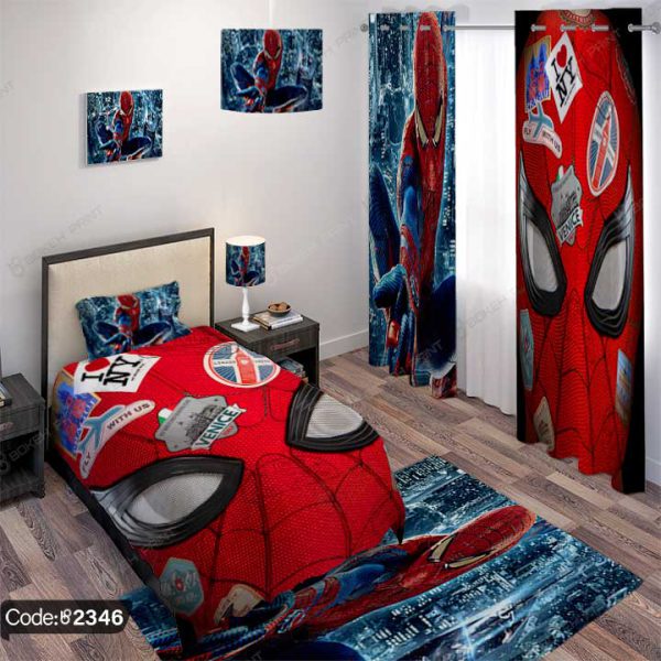 ست اتاق خواب طرح مرد عنکبوتی کد 2346