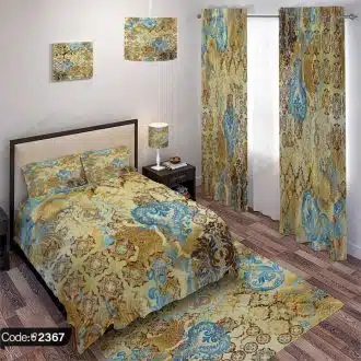 ست اتاق خواب طرح داماس و تذهیب کد 2367