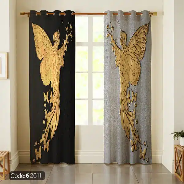 پرده پانچ طرح فرشته طلایی کد 2611