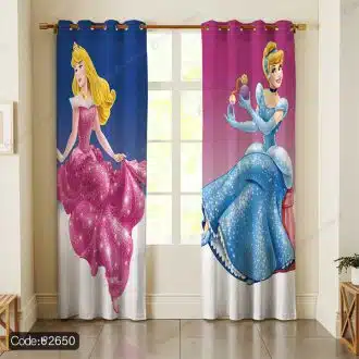 پرده طرح سیندرلا و زیبای خفته کد 2650