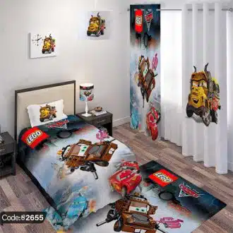 ست اتاق خواب طرح ماشین ها لگو کد 2655