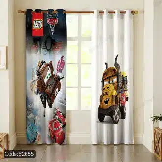 پرده طرح ماشین ها کد 2655