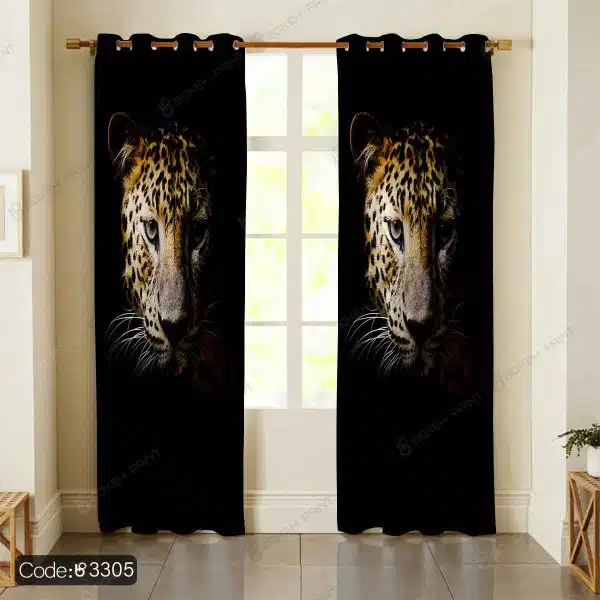 پرده طرح پلنگ کد 3305