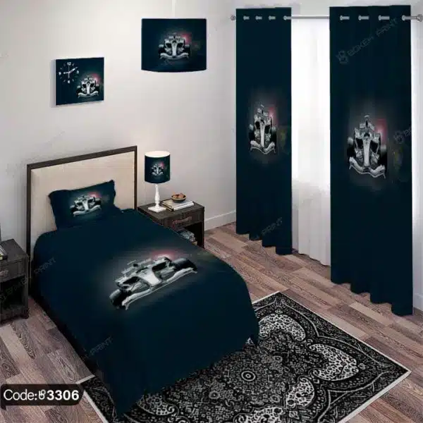 ست اتاق خواب طرح ماشین فرمول یک کد 3306