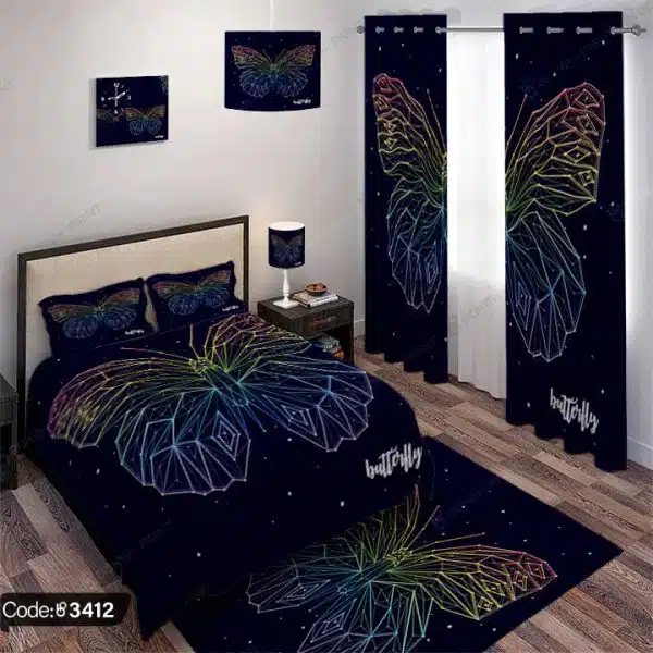 ست اتاق خواب طرح پروانه کد 3412