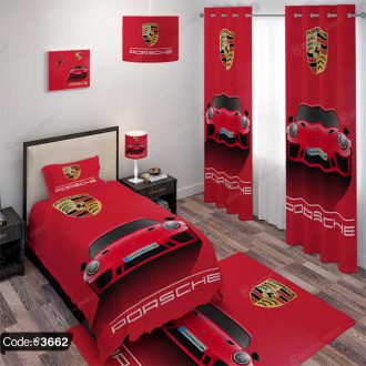 ست اتاق خواب طرح ماشین پورشه قرمز کد 3662