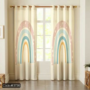 پرده پانچ طرح رنگین کمان کد 3736