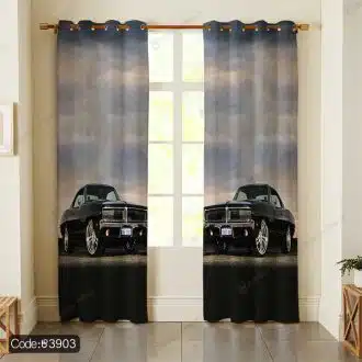 پرده طرح ماشین کد 3903