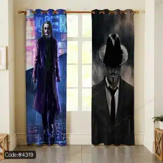 پرده طرح جوکر و صورتک گای فاکس | Guy Fawkes mask and Joker کد 4319