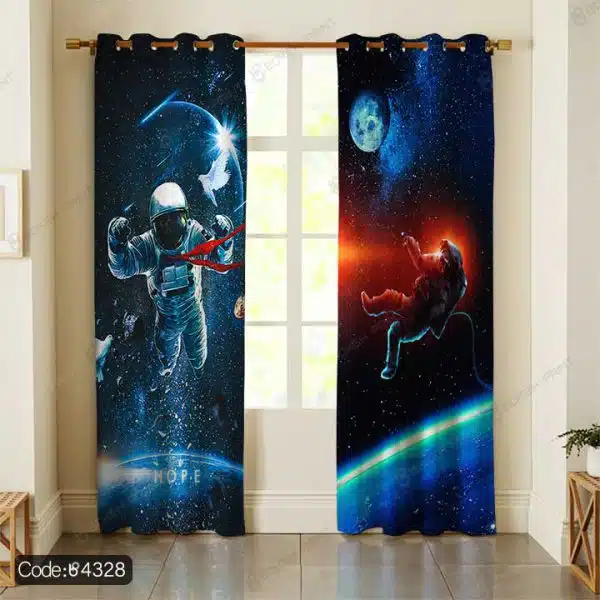 پرده طرح فضانورد کد 4328