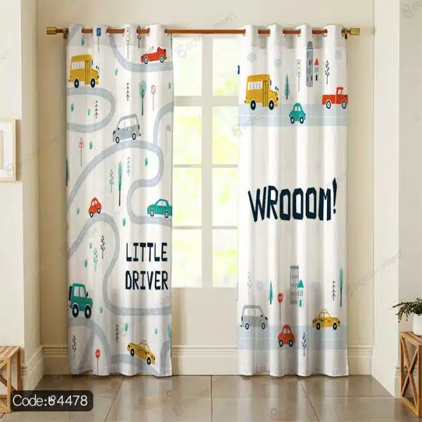 پرده طرح ماشین کد 4478