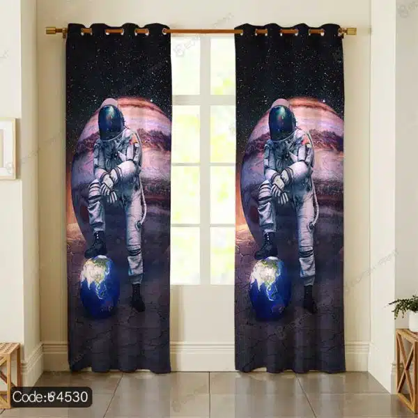 پرده طرح فضانورد کد 4530