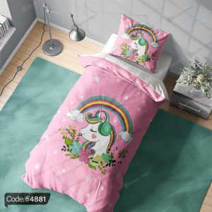 روتختی طرح اسب تک شاخ و رنگین کمان کد 4881