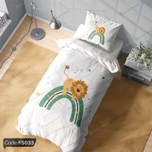 روتختی پرده طرح شیر و رنگین کمان کد 5033