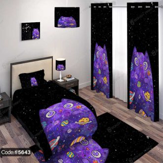 ست اتاق خواب طرح گربه کهکشانی کد 5643