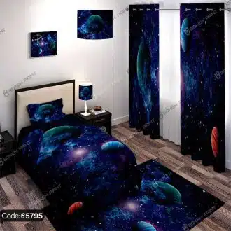 ست اتاق خواب طرح کهکشان و سیاره کد 5795