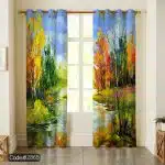 پرده پانچ طرح نقاشی درخت کد 2865