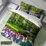 روتختی سه بعدی طرح منظره گل لاله و آسیاب بادی کد 4146