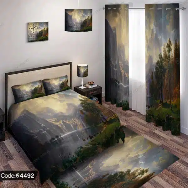 ست اتاق خواب طرح منظره نقاشی کد 4492