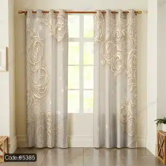 پرده پانچ کرم کد 5385