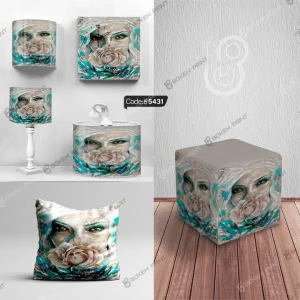 ست اتاق خواب نقاشی چهره زن کد 5431