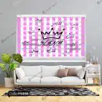 پرده زبرا یاسی کویین و تاج کد 5456