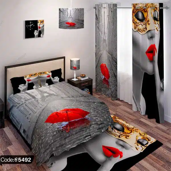 ست اتاق خواب چهره زن و چتر کد 5492