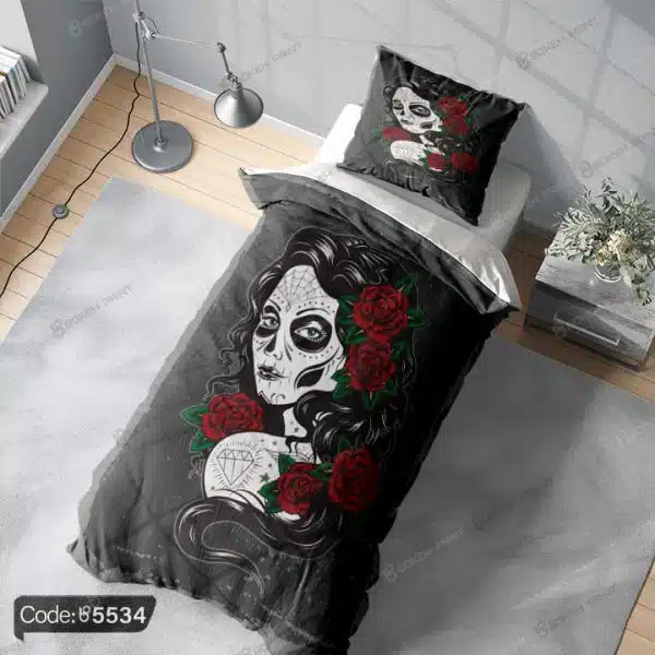 روتختی طرح زن و گل رز کد 5534