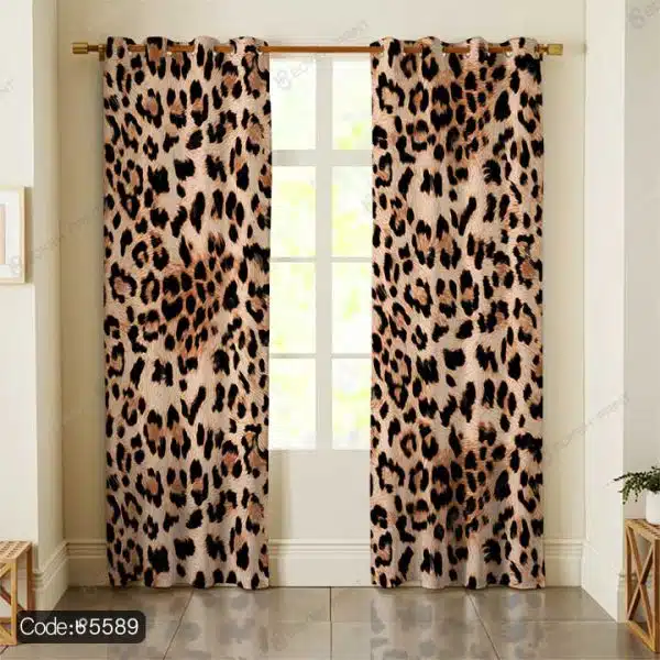 پرده پانچ پلنگی کد 5589