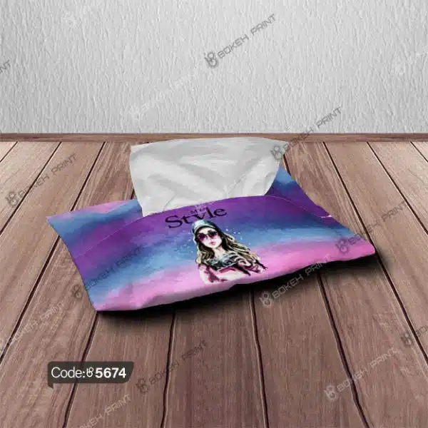دستمال کاغذی طرح دختر My Style کد 5674