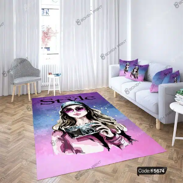 فرشینه طرح دختر My Style کد 5674