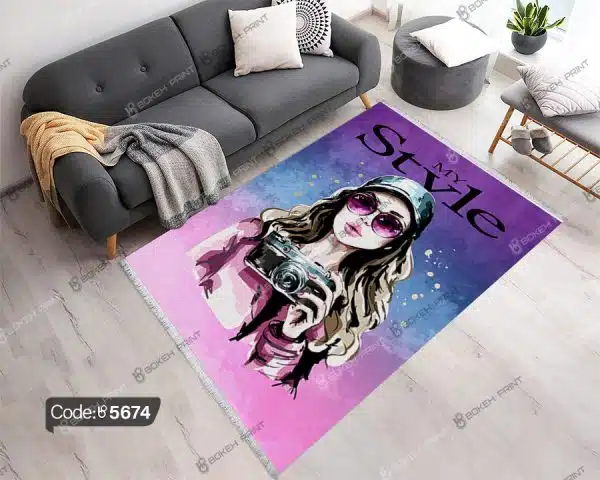 فرش طرح دختر My Style کد 5674