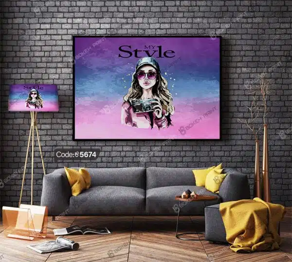 تابلو طرح دختر My Style کد 5674