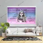 پرده زبرا طرح دختر My Style کد 5674