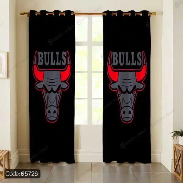 پرده طرح گاو | Bulls کد 5726