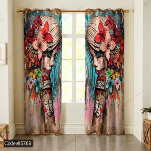 پرده طرح نقاشی دختر کد 5789