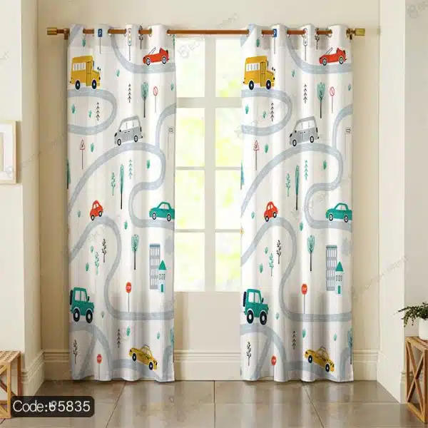 پرده کودک طرح ماشین کد 5835