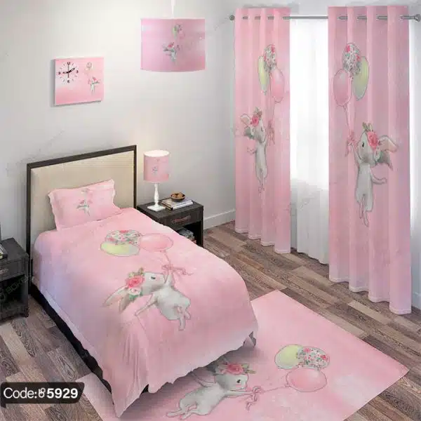 ست اتاق خواب طرح خرگوش و بادکنک کد 5929