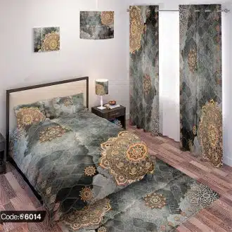 ست اتاق خواب طرح ایرانی تذهیب کد 6014