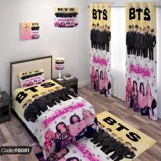 ست اتاق خواب بی تی اس و بلک پینک | Black Pink ,BTS کد 6061