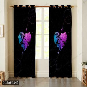 پرده طرح قلب کد 4345