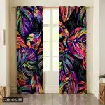 پرده طرح هاوایی برگ کد 4298