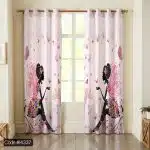 پرده طرح دختر و پروانه کد 4337